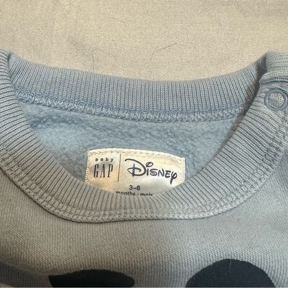 Disney - LIKE NEW - Baby Blue Mickey Mouse Sweatshirt - Picture 2 of 3